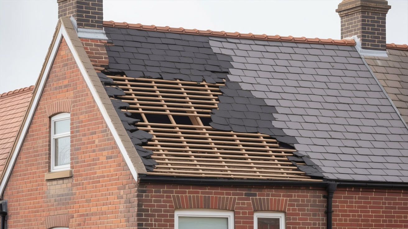 Professional gutter repair work